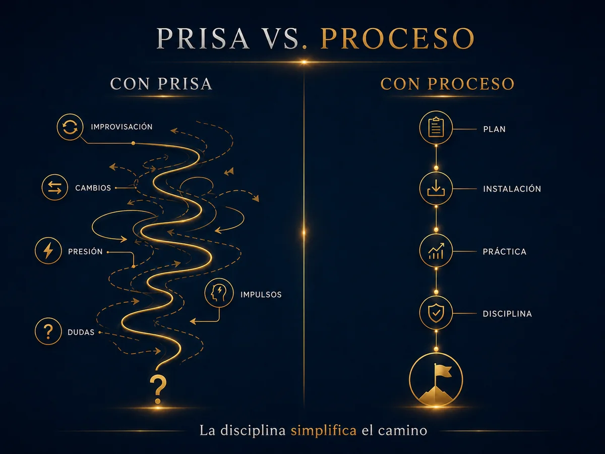 Transición de la prisa y la improvisación hacia un proceso planificado